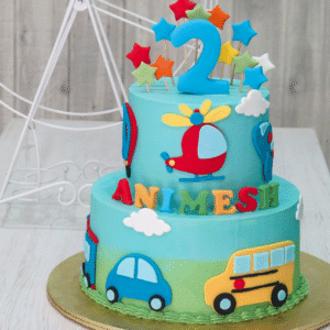 Air & Land Transport Cake