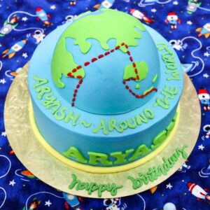 Around The World Globe Cake