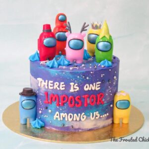 Among Us Impostor Galaxy Cake