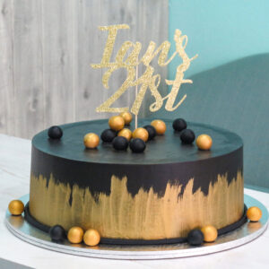 Minimalist Black x Gold Cake