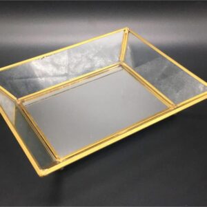 (RENTAL) Gold Mirror Glass Dish (Polygon)