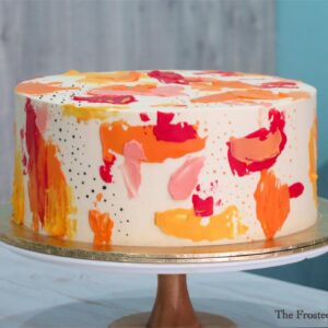 Minimalist Abstract Painted Cake
