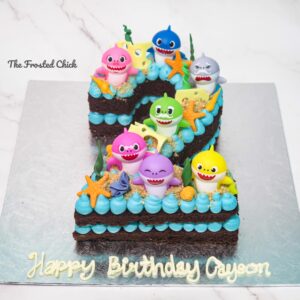 Baby Shark Number Cake