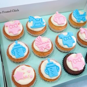 Gender Reveal Cupcakes (with baby toppers)