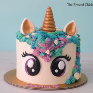 Big Eyes Unicorn Cake