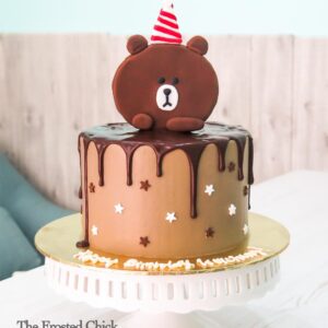 Brown Bear Drip Cake
