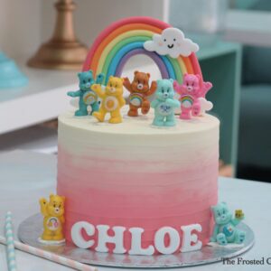 Care Bear Rainbow Ombre Cake