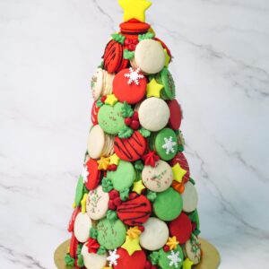 Christmas Macaron Tower