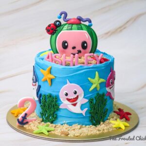 CoComelon x Baby Shark Inspired Cake