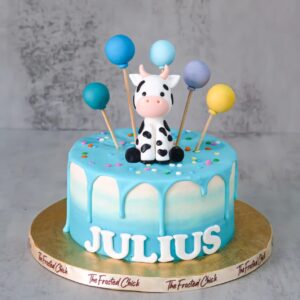 Baby Cow Drip Cake