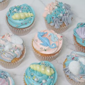 Underwater Seashells Cupcakes