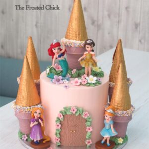 Floral Princess Castle Cake