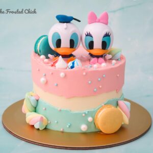 Donald & Daisy Inspired Fault Line Cake