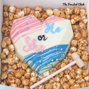 Gender Reveal Chocolate Heart Piñata