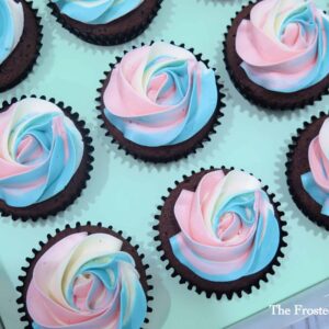 Gender Reveal Cupcakes (tri swirl)