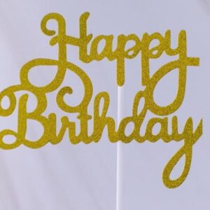 Happy Birthday Cardstock Cake Topper