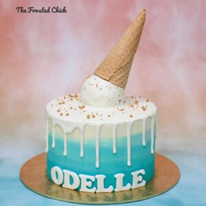 Melted Ice Cream Drip Cake