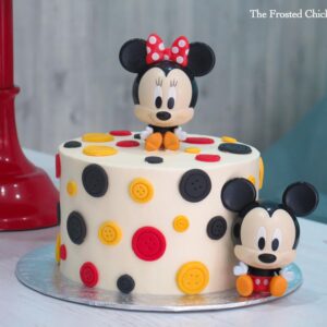 Mickey & Minnie Button Cake