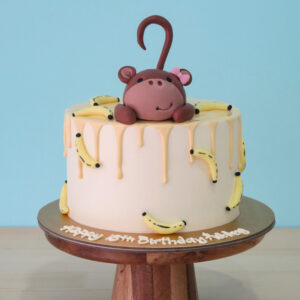 Monkey Banana Drip Cake