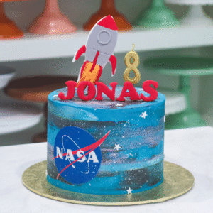 NASA Inspired Rocket & Galaxy Cake
