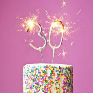 Firework Sparkling Number Candle