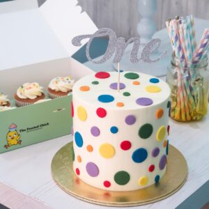 Rainbow Polka Dot Cake