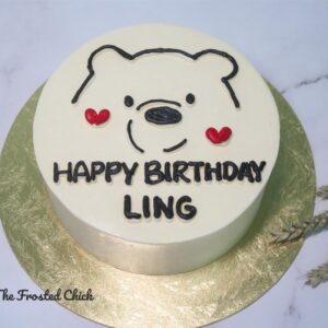 Minimalist Ice Bear Cake