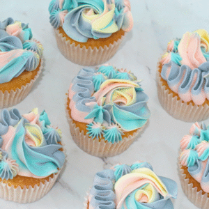 Pastel Rainbow Cupcakes