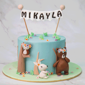 Pastel Woodland Cake