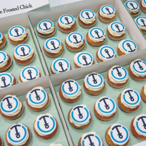 Printed Icing Logo Cupcakes