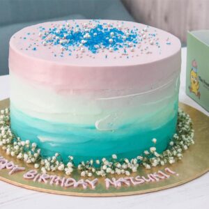 Aqua Violet Rustic Cake