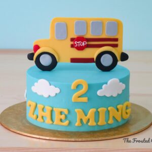 School Bus Sky Cake