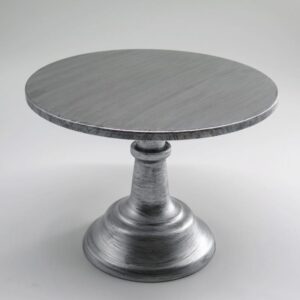 (RENTAL) 10" Rustic Silver Cake Stand