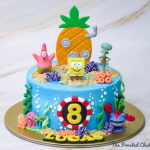 SpongeBob Inspired Underwater Cake