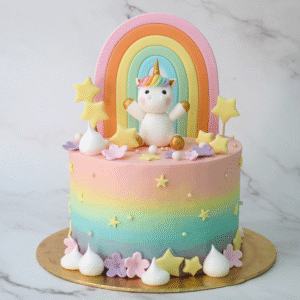 Unicorn x Pastel Rainbow Cake