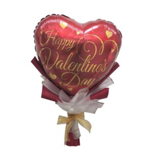 Happy Valentine's Day Balloon Hand Bouquet