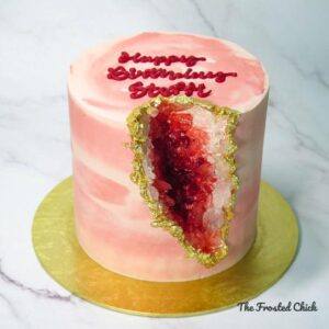 Crystal Geode Watercolor Cake