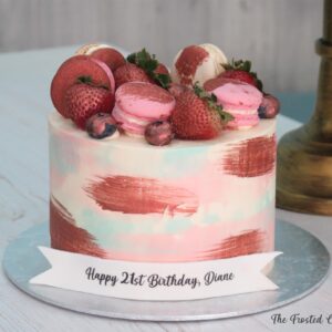 Brushed Rose Gold Cake